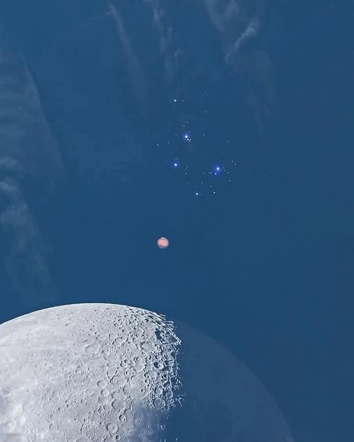 虽然照片是合成的，但是天体都是实拍 ​​​