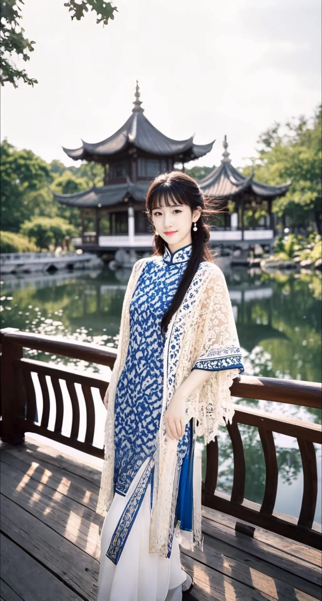 AI扩图 AI水乡佳人