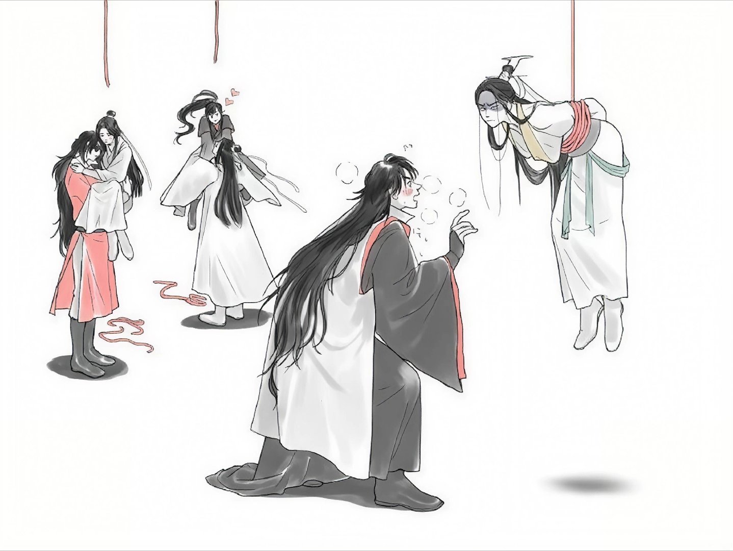 哈哈哈！我不行了！！忘羡花怜的天天VS哥嫂的每天！画师cz：humnon2 墨家
