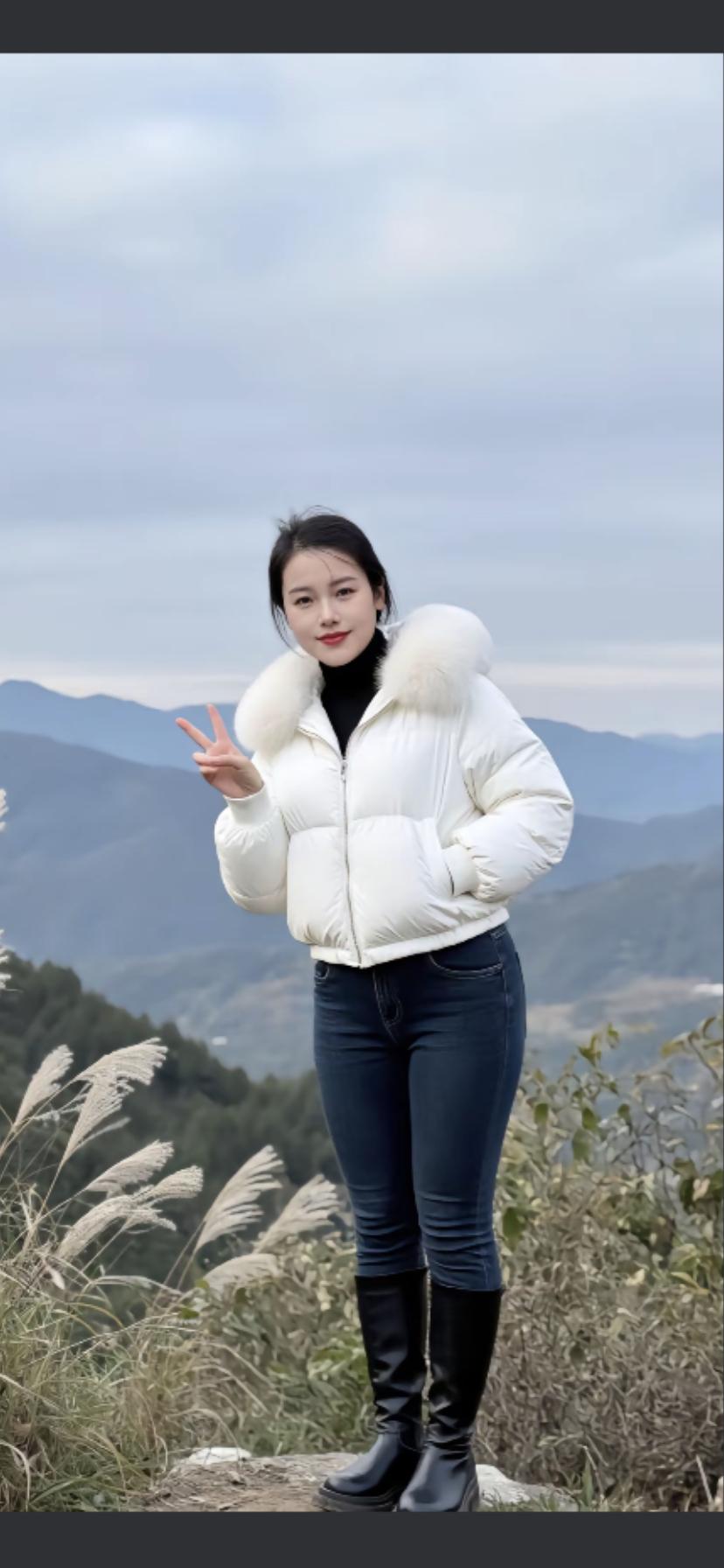 在山顶摆个pose，风景真美！