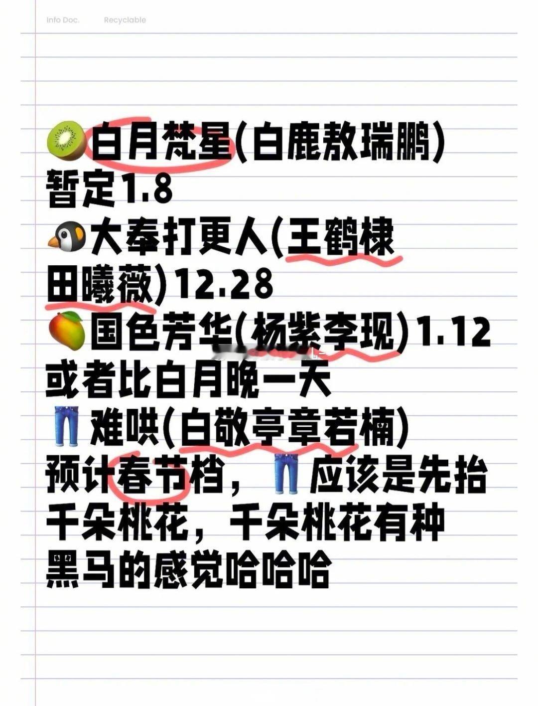 白鹿、敖瑞鹏新剧《白月梵星》和杨紫，李现的《国色芳华》要对打了！都是帅男靓女的组