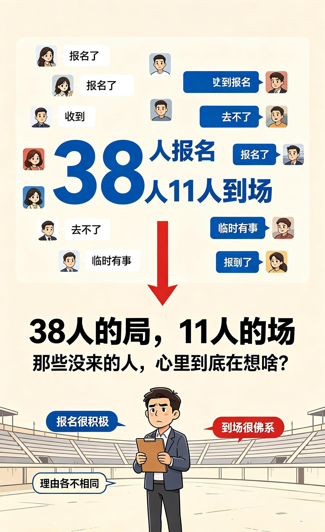 38人的局，11人的场：那些没来的人，心里到底在想啥？昨晚的同学聚会，通知了38