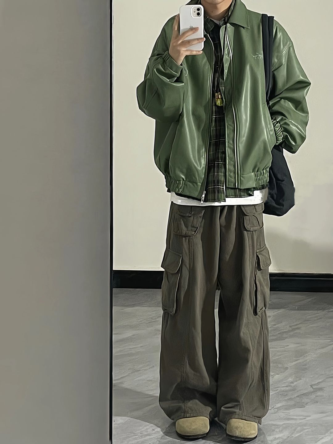 🍾️日系复古！绿皮衣➕工装裤叠穿文艺又复古！