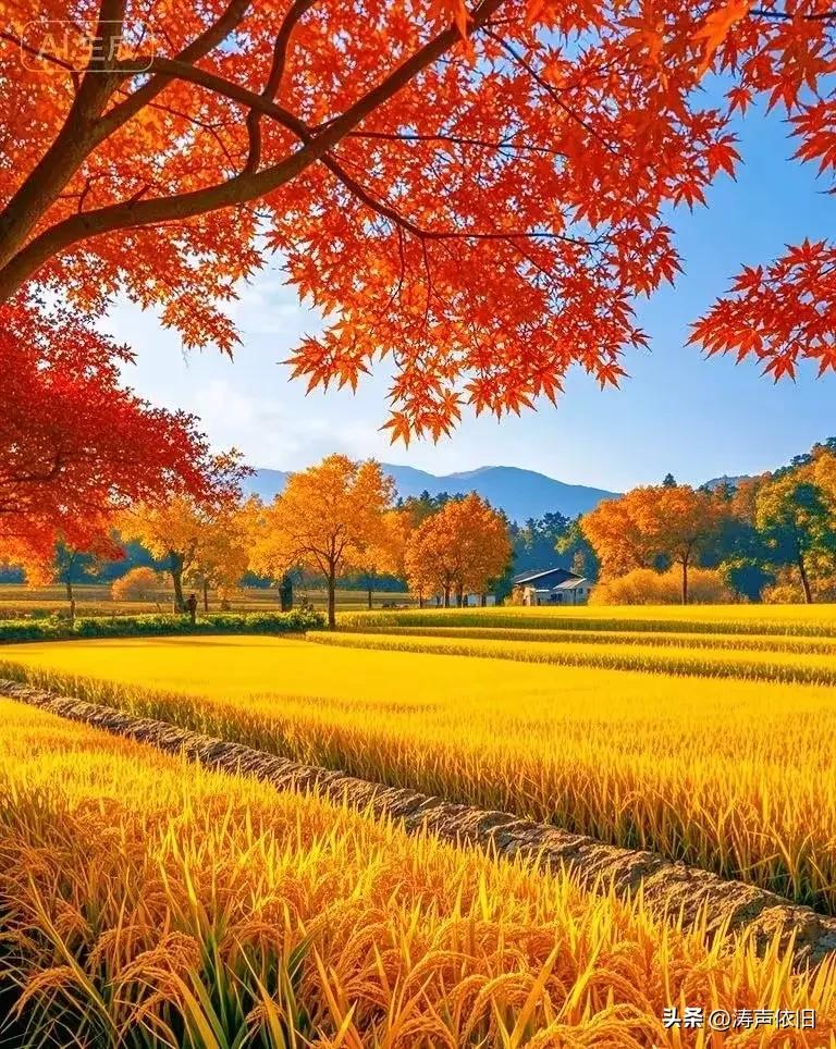 《浣溪沙·秋怀》

秋山秋水秋天凉，
秋燕秋鸿秋南翔。
秋思秋念秋情长。

秋谷
