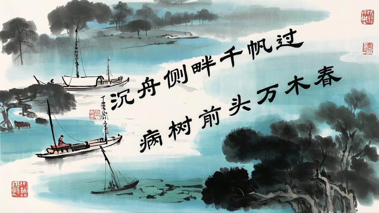 唐诗景物描写佳句230例（三十六）

176、山桃红花满上头，蜀江春水拍山流。