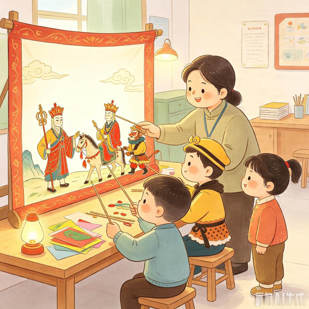 浙里暑托班皮影点亮暑假 浙江长兴把本地独有的历史文化资源融入社区暑托班，用皮影戏