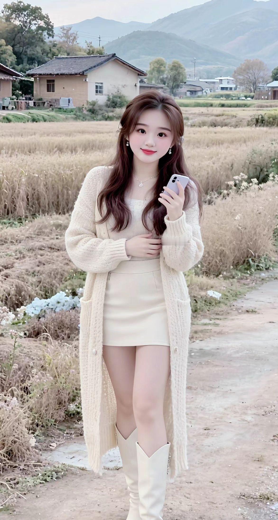 乡村纯欲风 田园边 抖音玩法合伙