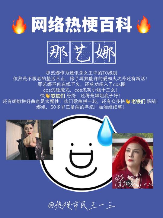 网络热梗流行语百科✅对了，说到那艺娜…