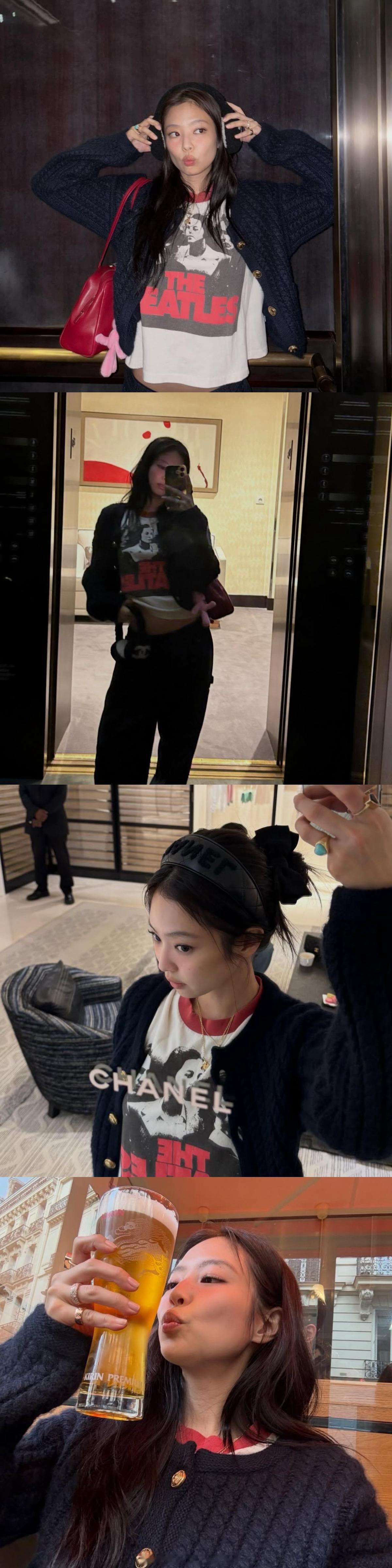 Jennie更新Jennie年度ins日常照合集 