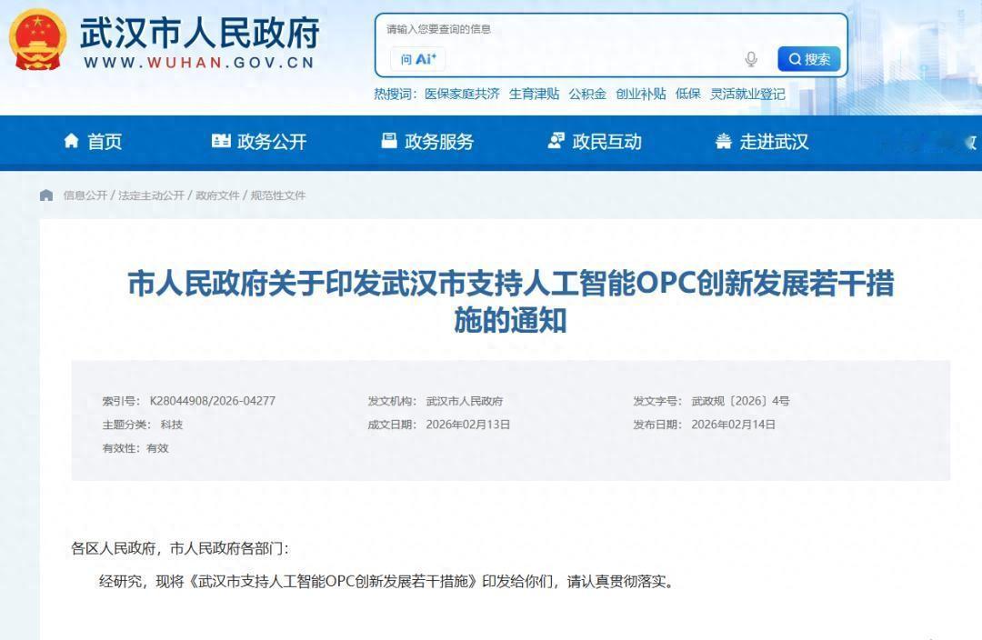武汉刚给AI创业发了张“身份证”，不是补贴，是给规则。
2026年3月18号起，