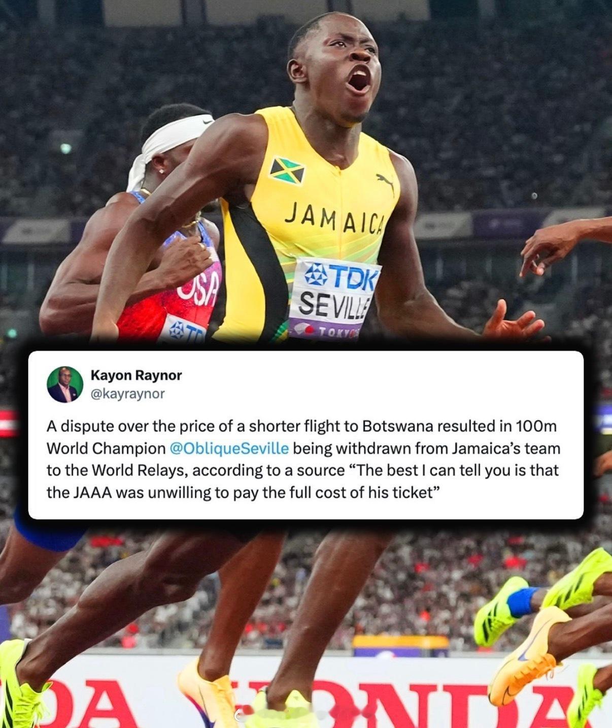 塞维尔退出2026哈博罗内世界田联接力赛 理由荒谬田径说一哈你不知道的田径故事田