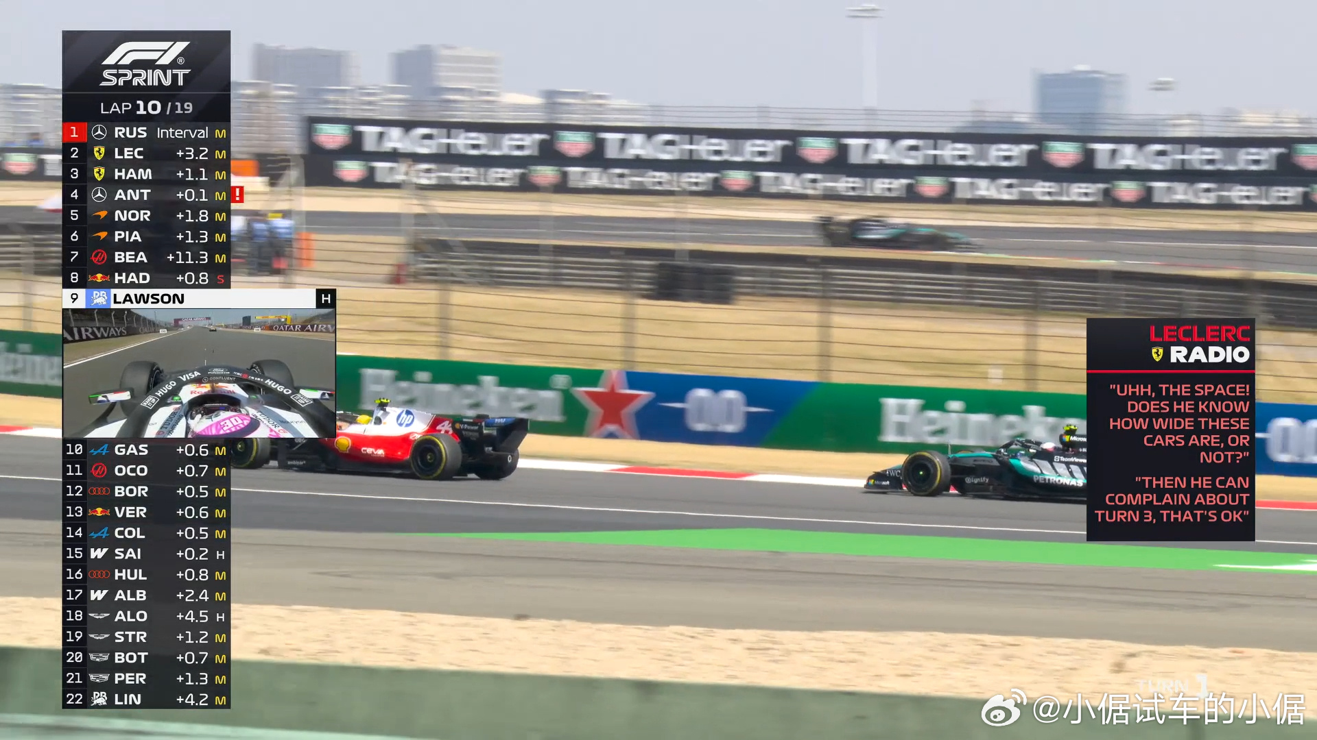 哈哈哈哈，法拉利内斗应该是今年的主题了希望两个人别玩出火勒克莱尔： 空间啊！他知