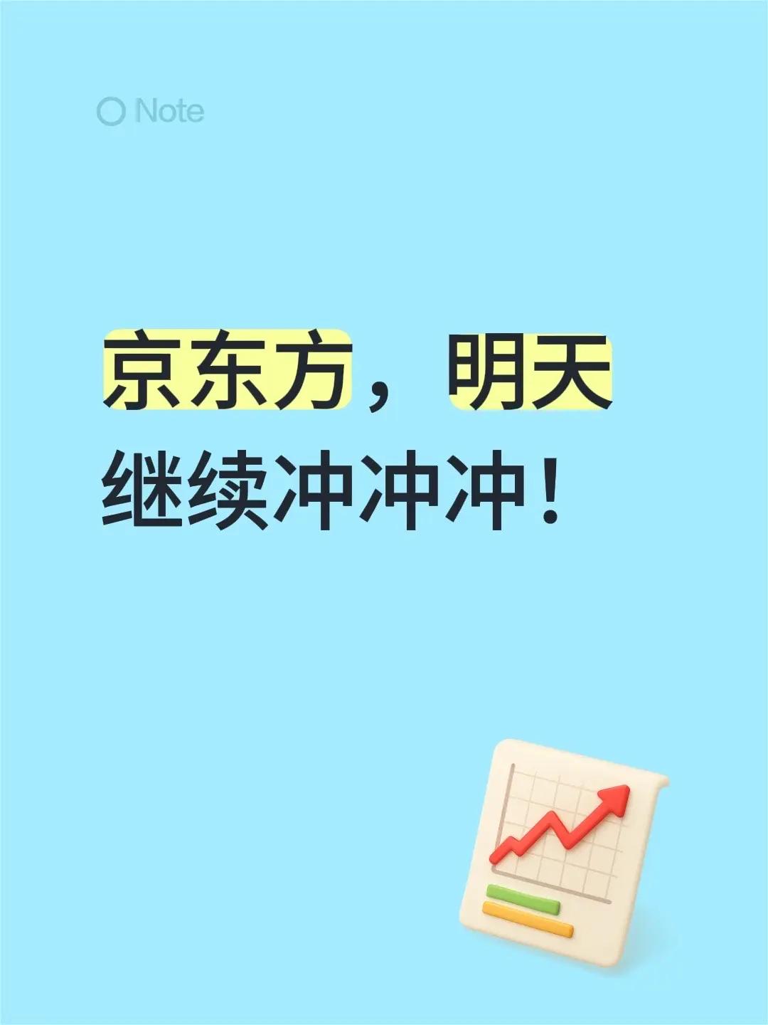 京东方，明天继续冲冲冲！