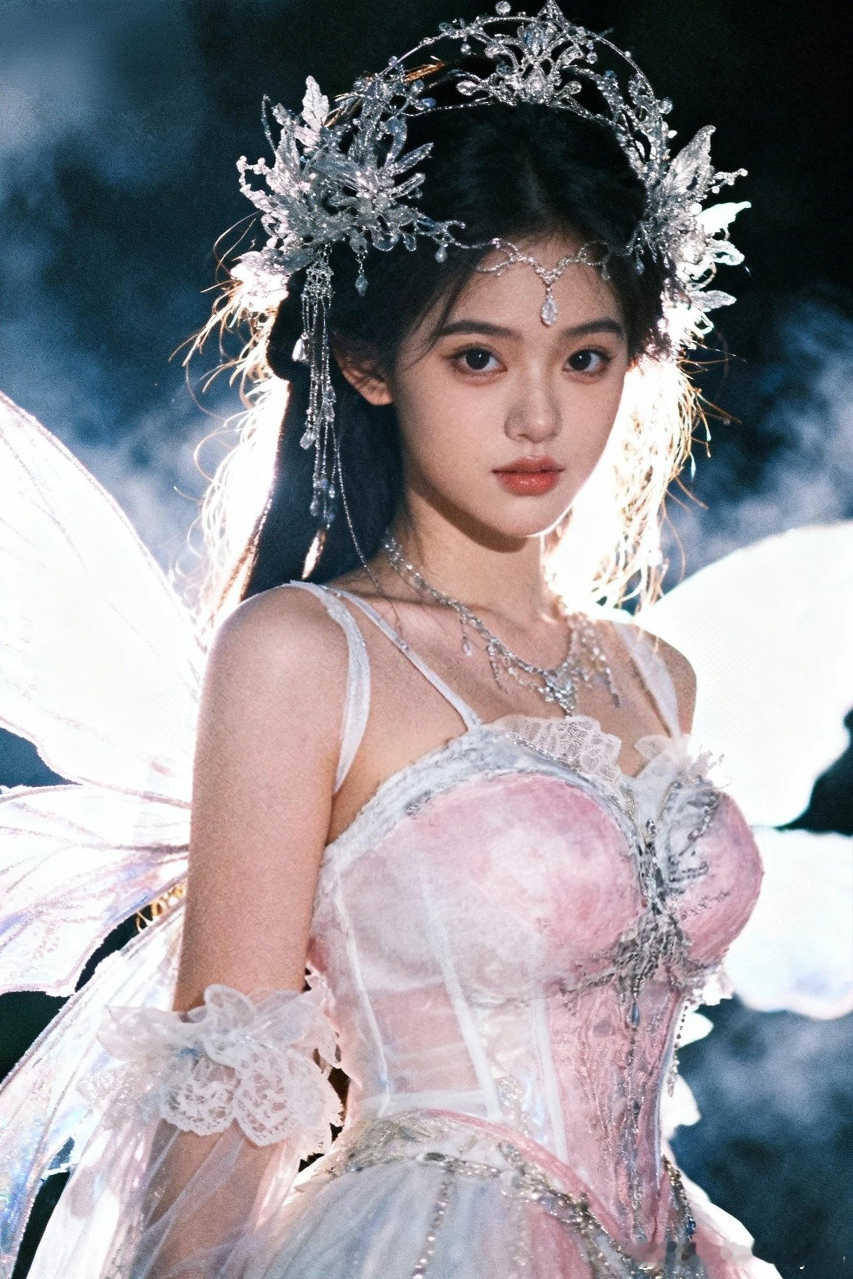 今天扮演小蝴蝶，希望能飞到你心里去！小蝴蝶漂亮吗？我有蝴蝶翅膀噢！扑腾扑腾一定能