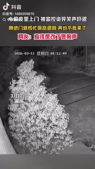 “这方法很聪明，就是太吓人了！”深夜1点多，一名小偷摸进厂区行窃，不料刚进门就听