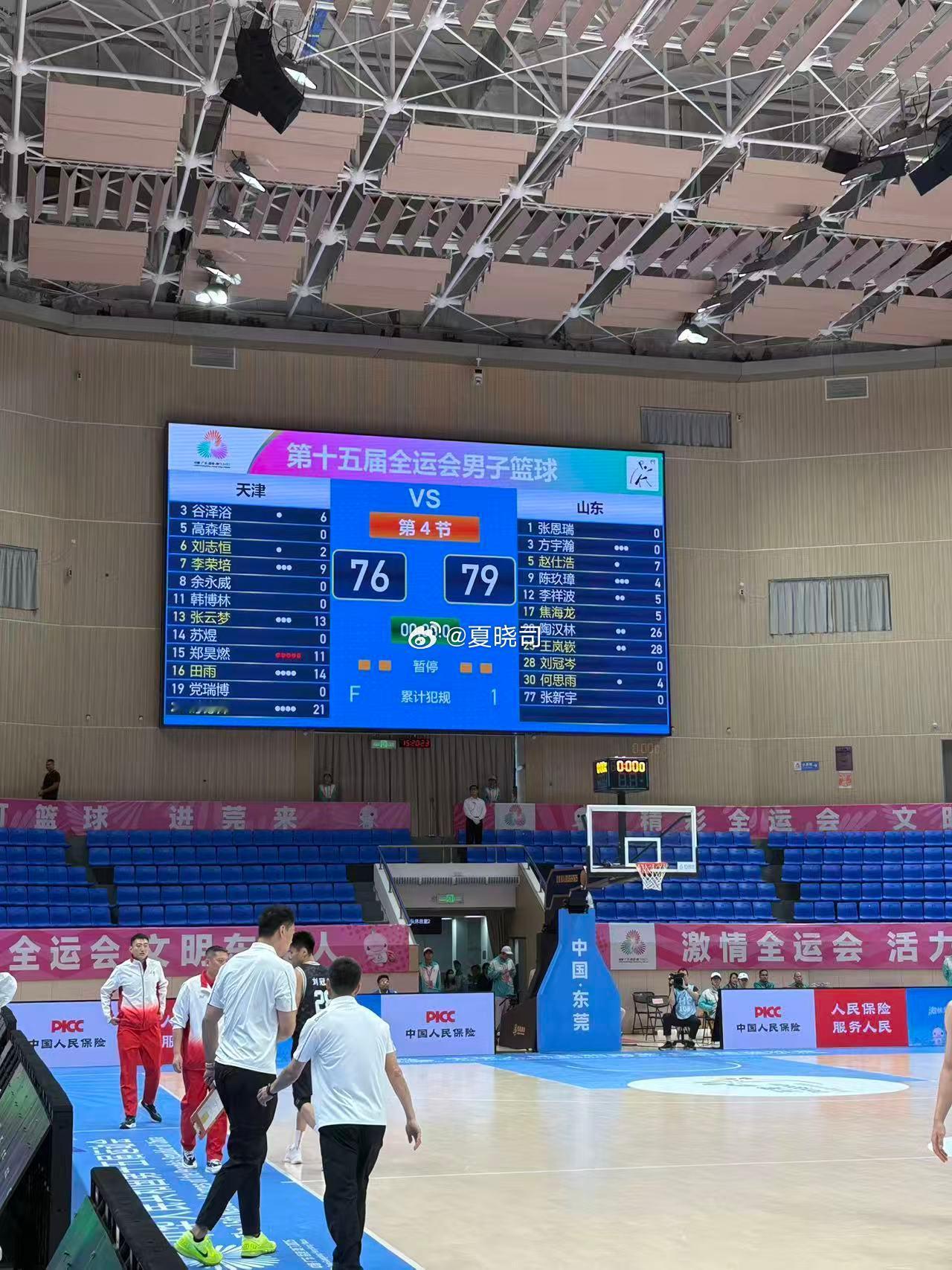 山东成年男篮战胜天津，将与北京争夺第五。 