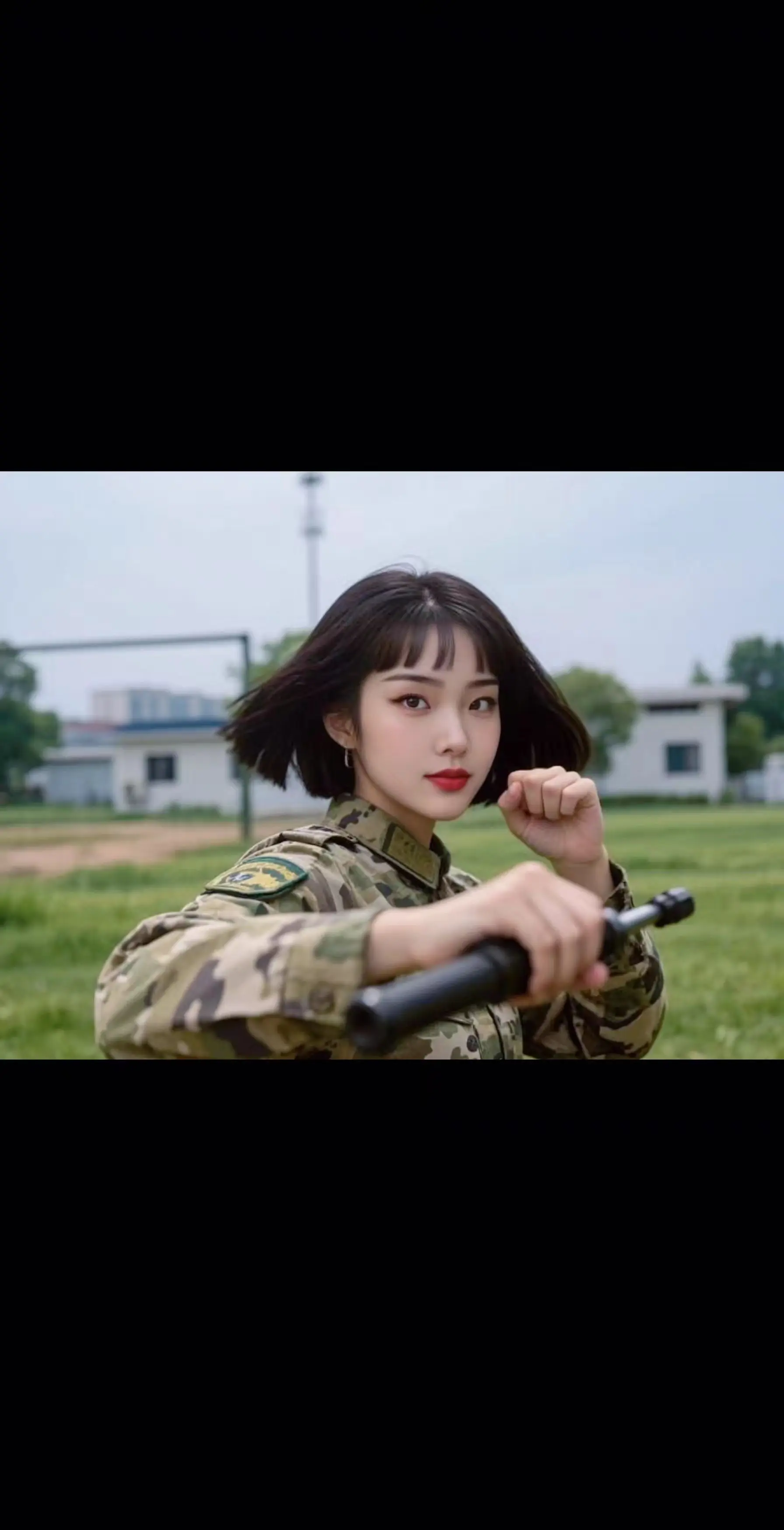 AI女兵英姿照 ai创作