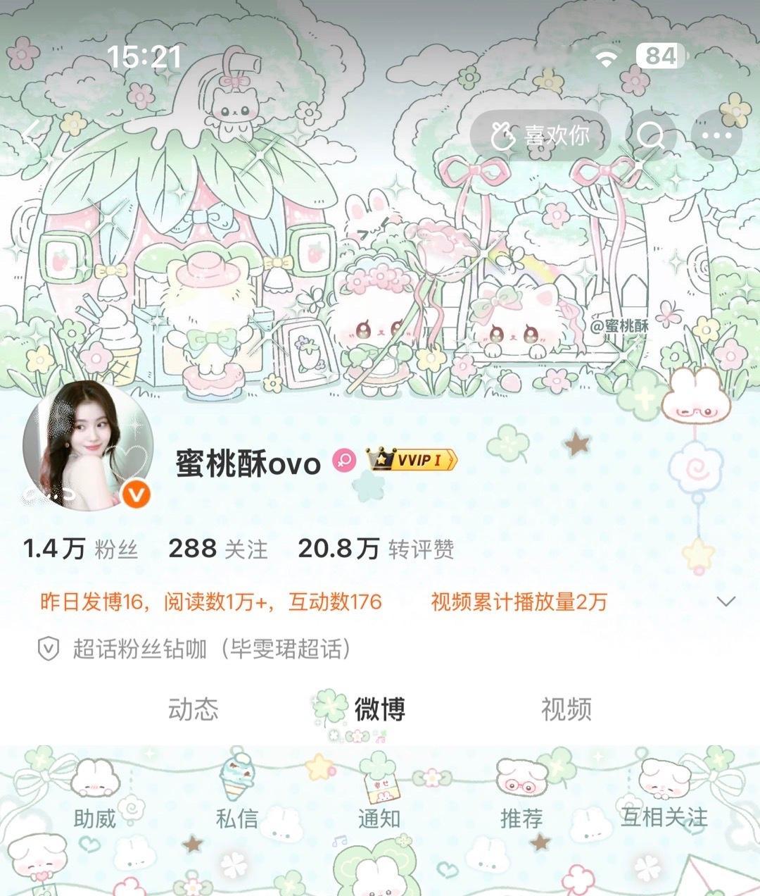 又穿上了很清新 很夏天的HUHU兔🍀 