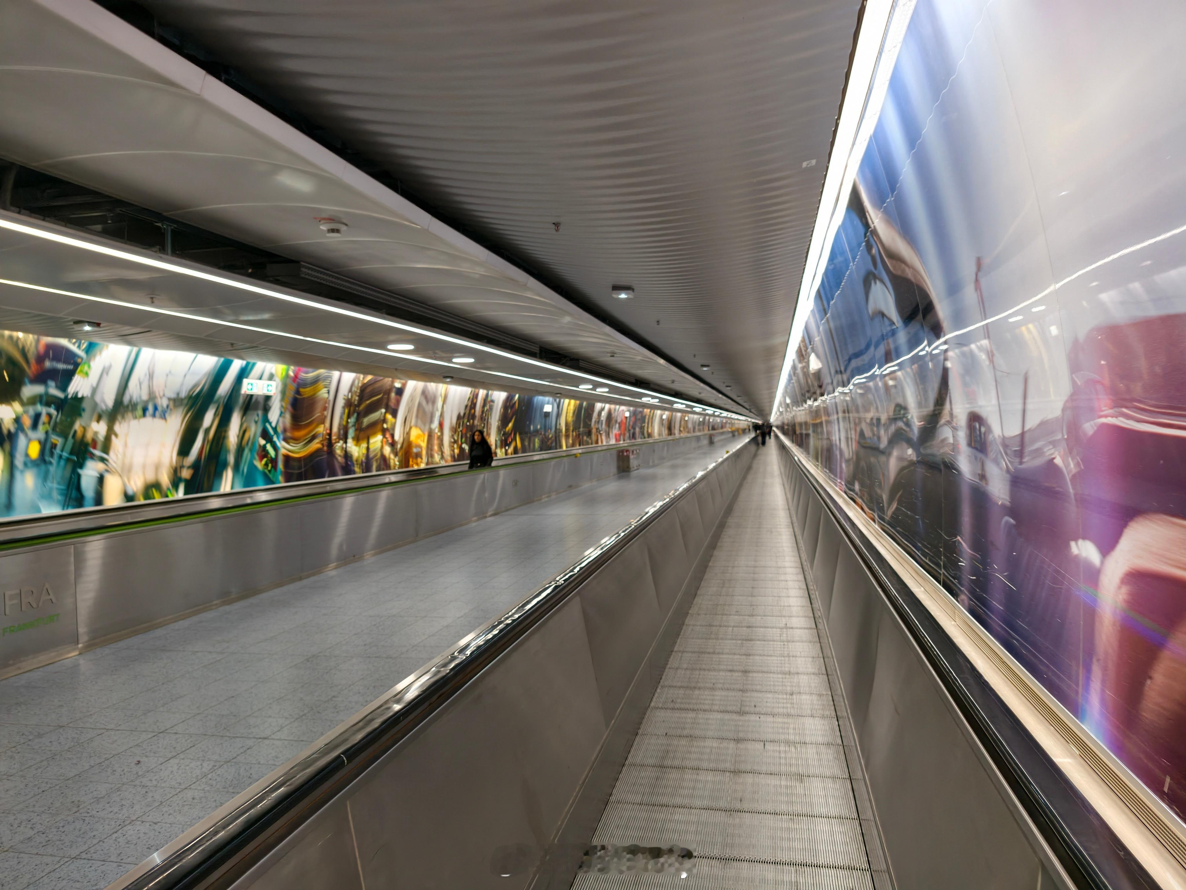 法兰克福转机，好长的隧道。这牛不错，想扛回去。 