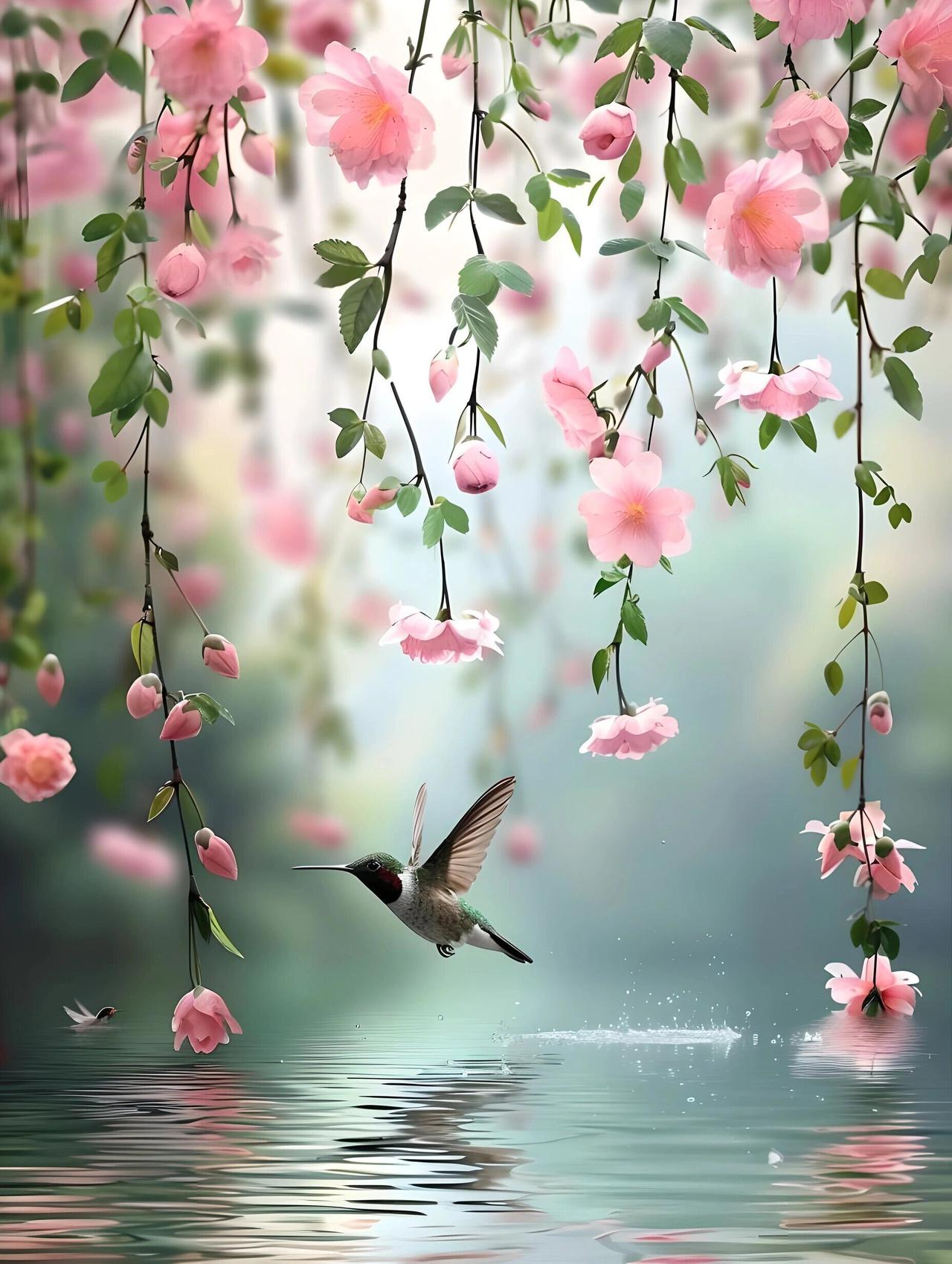 上联：桃红邀明月

赏析：这幅对联中，我所创作的上联“桃红邀明月”与下联“柳绿醉