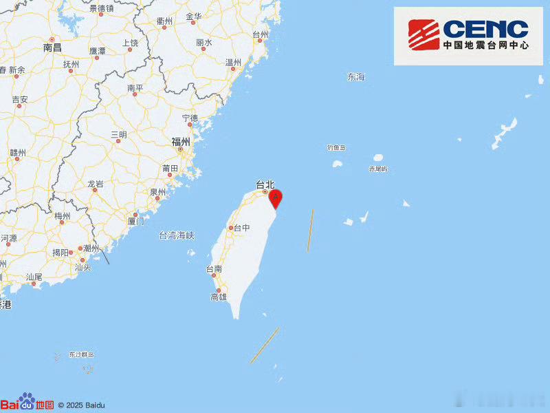地震快讯中国地震台网自动测定：02月24日12时37分在中国台湾附近（北纬24.