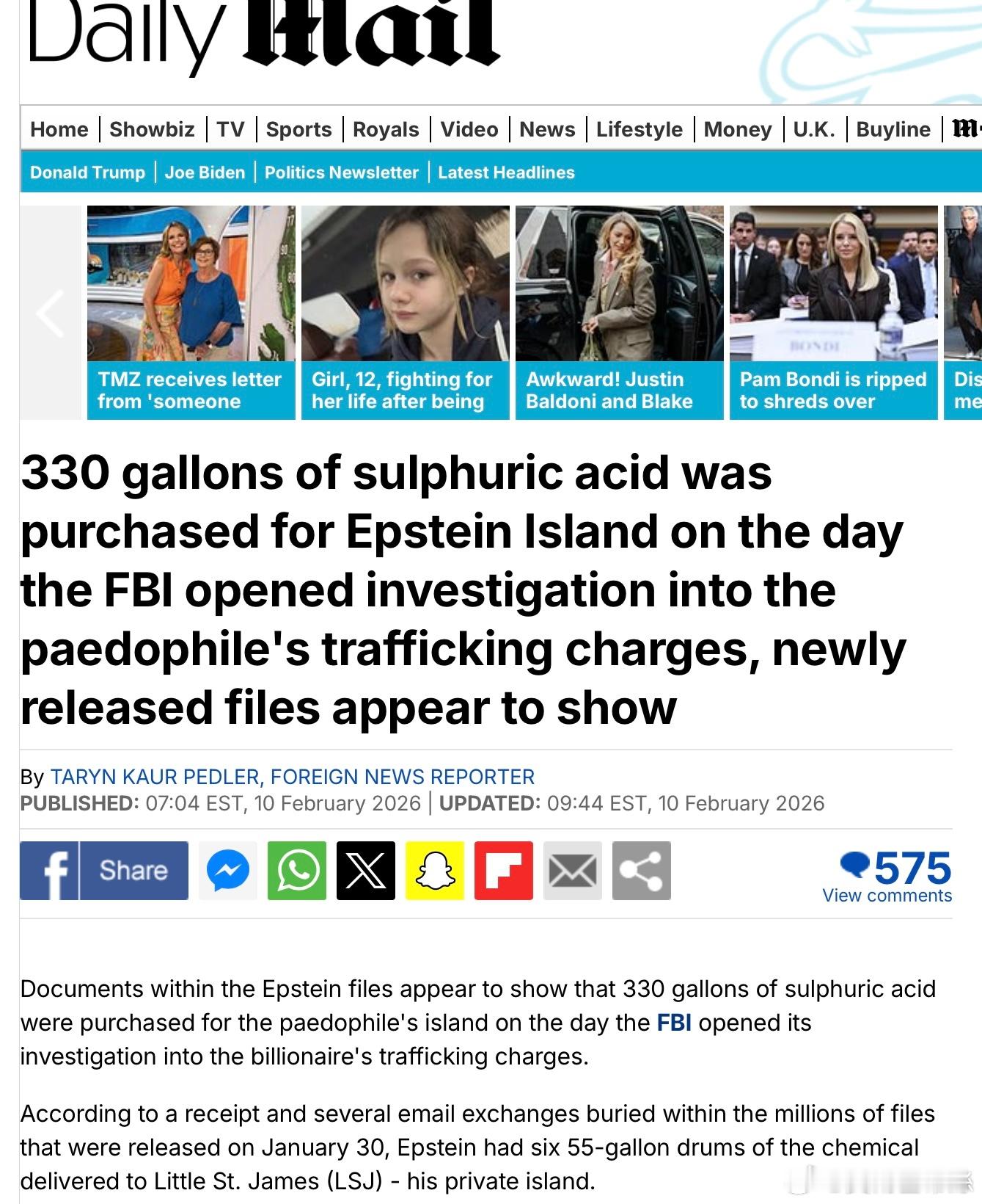 最新的愛潑斯坦檔案文件顯示，在FBI正式啟動對這位億萬富翁性販運指控調查的同一天