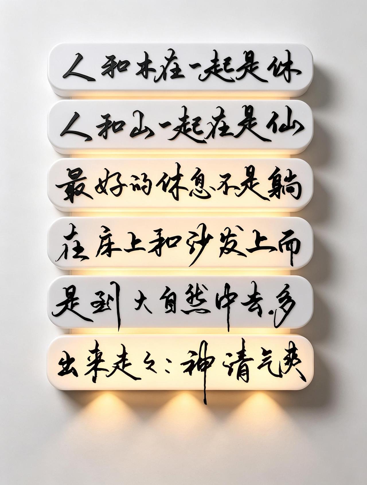 AI3d书法灯牌风 抖音ai创作 练字品人生 练字笔记