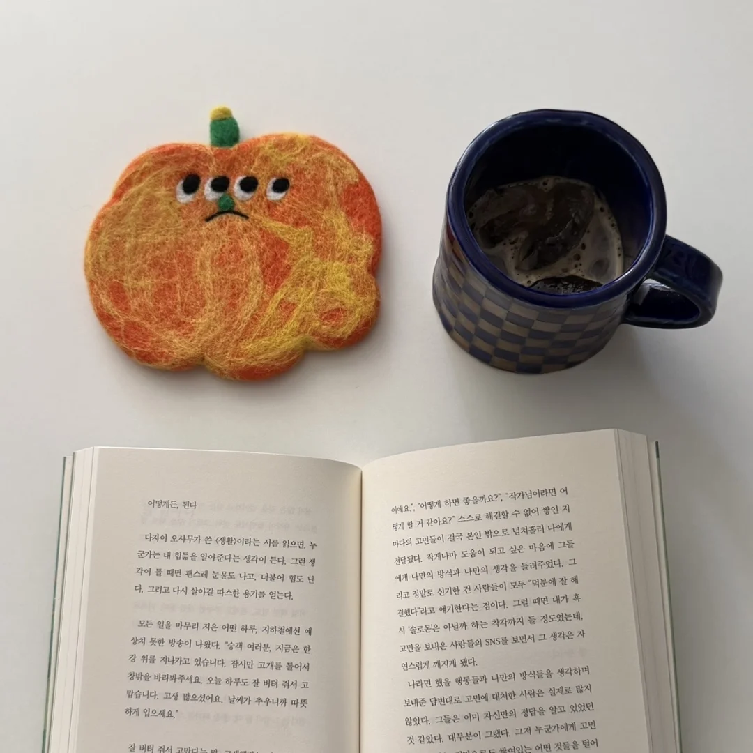 现货｜南瓜小怪兽杯垫，好喜欢🎃
