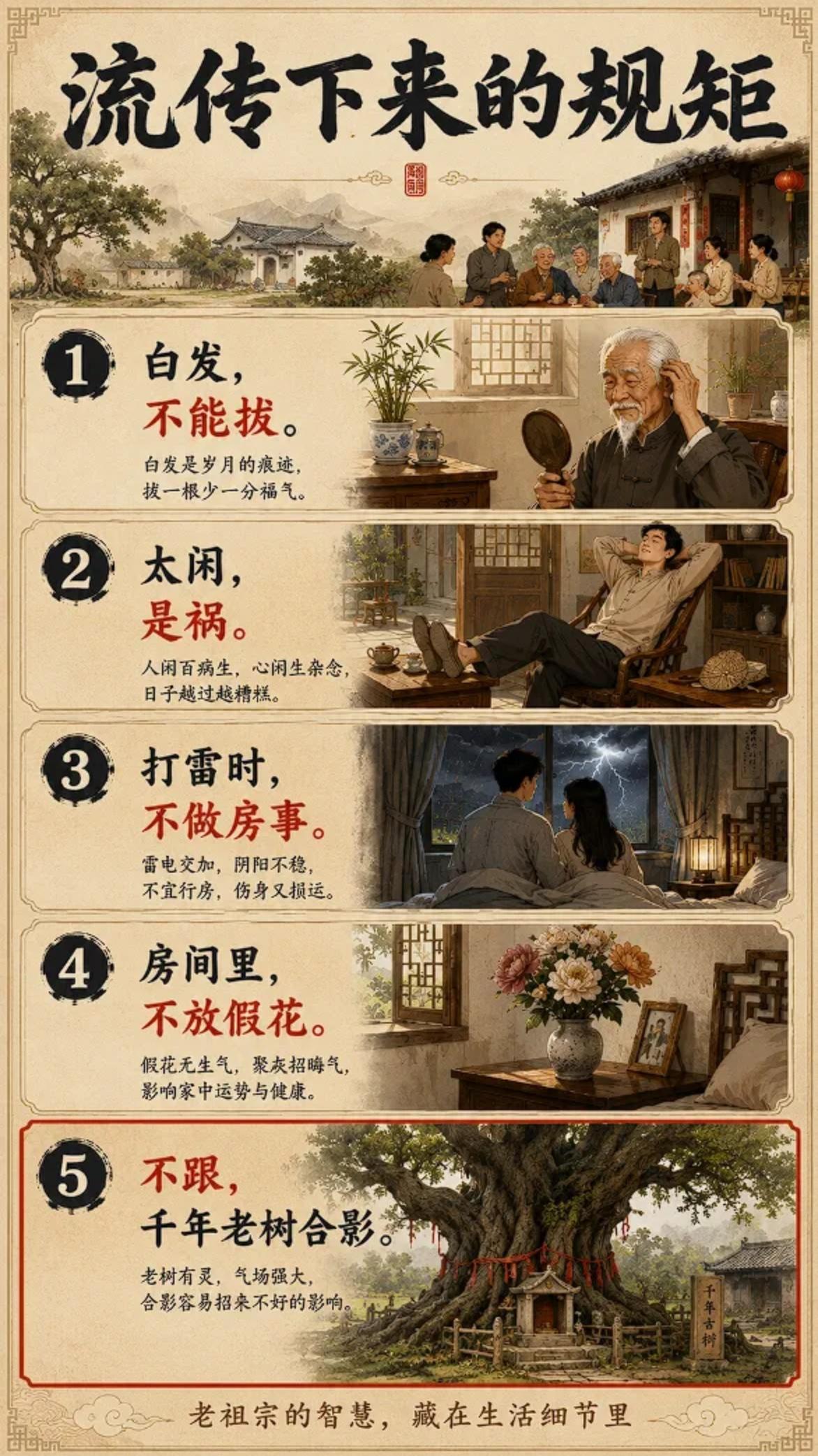 老祖宗传下来的50条老规矩，好多放到现在已经不适用了。但还有一部分现在越来越被大