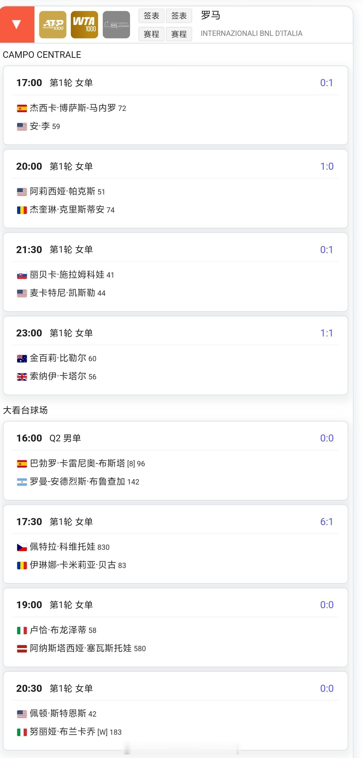 5月6日重点赛程推荐中国网球波比台bbtv 【免费超清新APP枫运体育（浏览器下