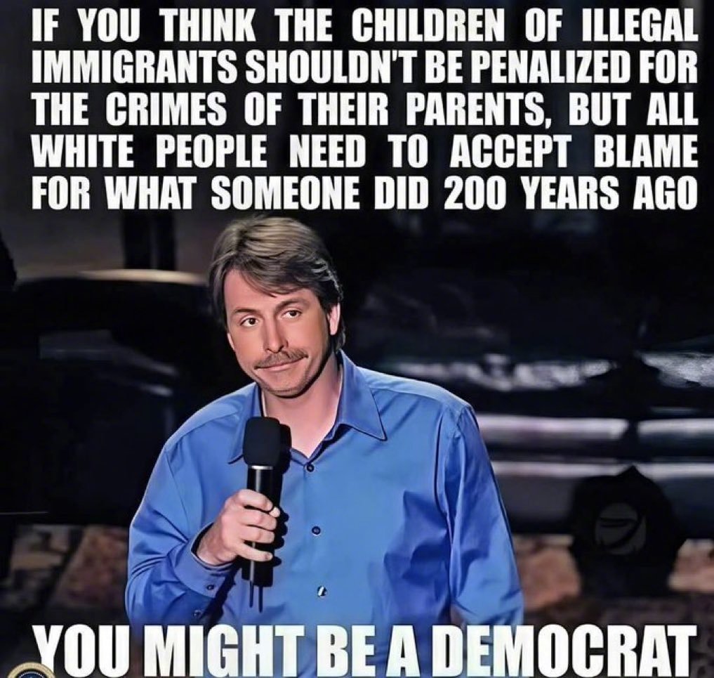 谁帮我捋捋，美国白人这是承认自己是非法移民的后代了？MAGA认为民主党脑子不好，