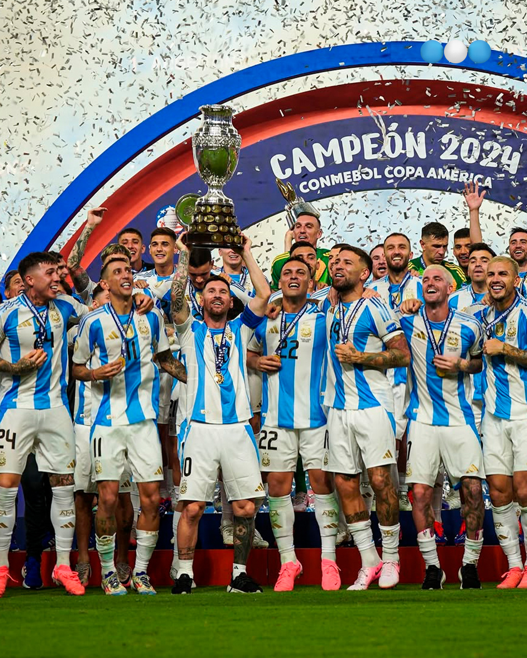 🇦🇷 🏆 距离夺得2024年美洲杯已经过去2年了梅西