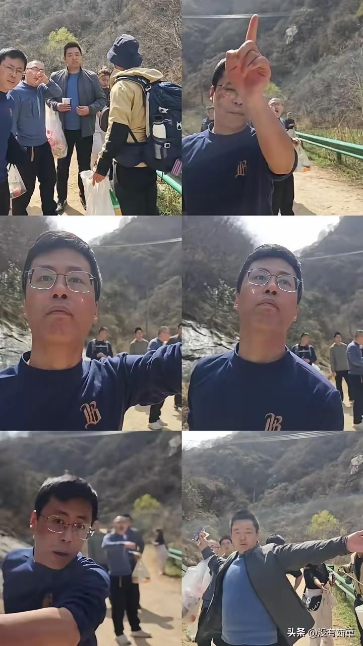 几个衣着光鲜的游客，真是让人大开眼界！
​3月22日，秦岭子午峪。
​志愿者顶着