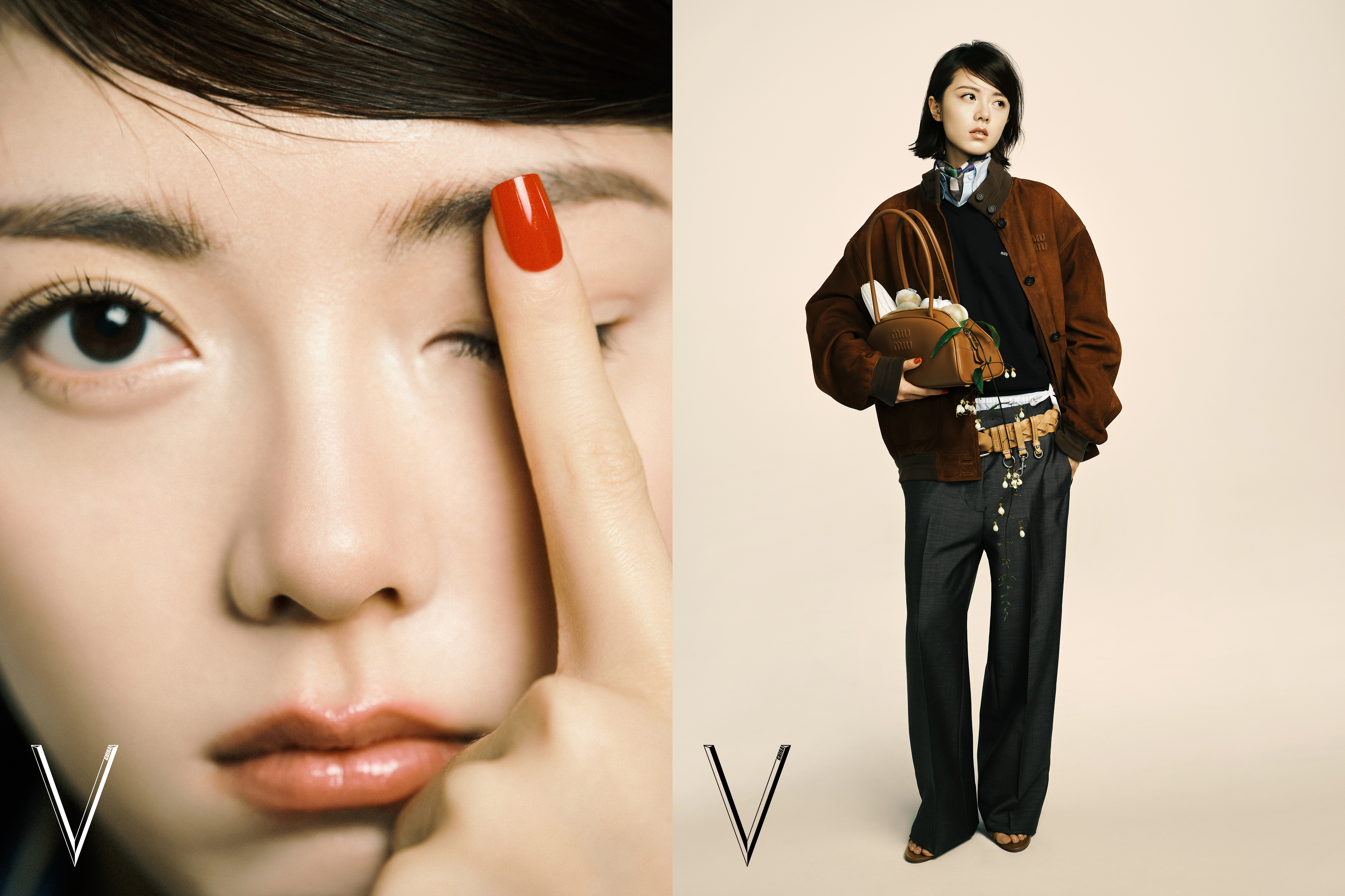 赵今麦V中文版2月刊封面，这个短发剪的好值，把她精灵少女的一面发挥出来了 