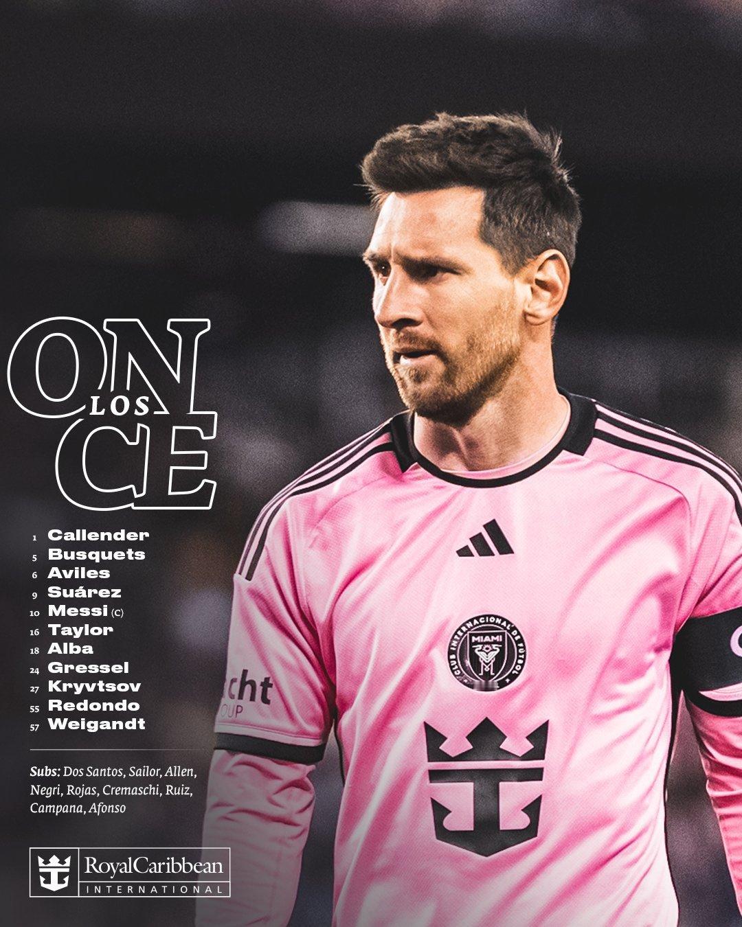 迈阿密国际vs亚特兰大联首发出炉！梅西、苏亚雷斯、小雷东多回归首发[可怜][可怜