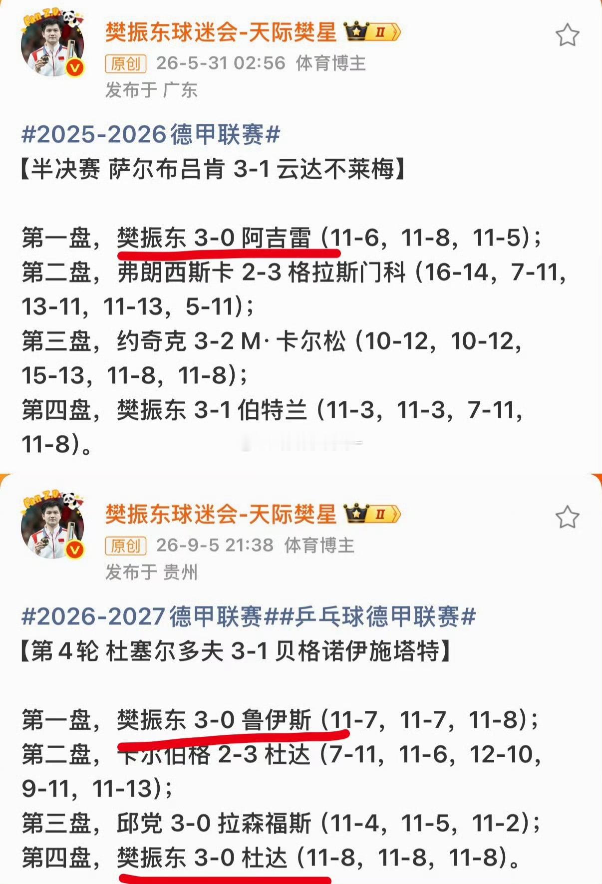 樊振东德甲输掉的全都赢回来了竞技体育最动人的故事，莫过于直面失利、亲手完成逆袭。