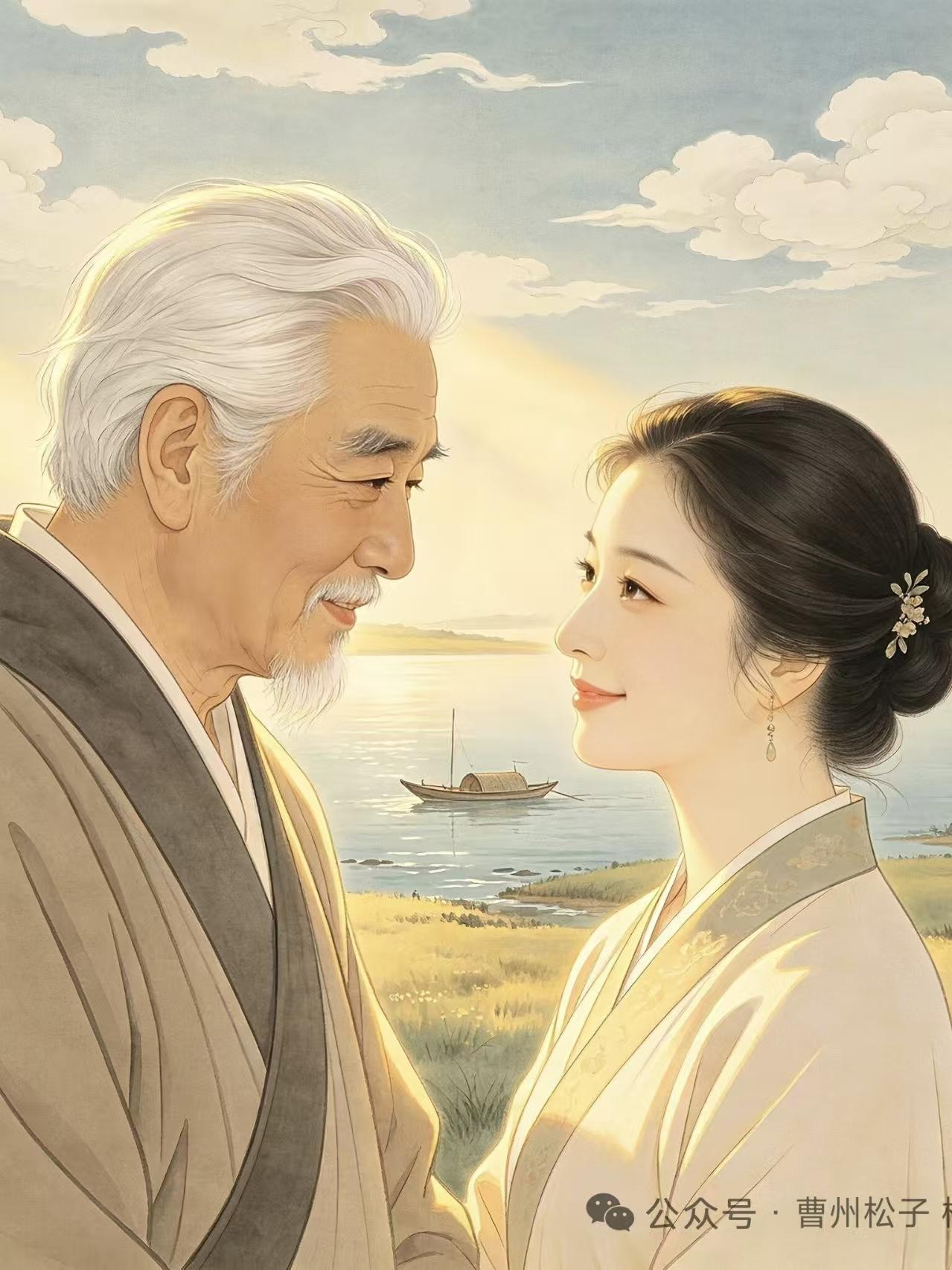 水仙子·别离重逢
孤舟遥渡楚天茫，
一见明眸映雪霜。
眉间暗许平生望，
相思暗自