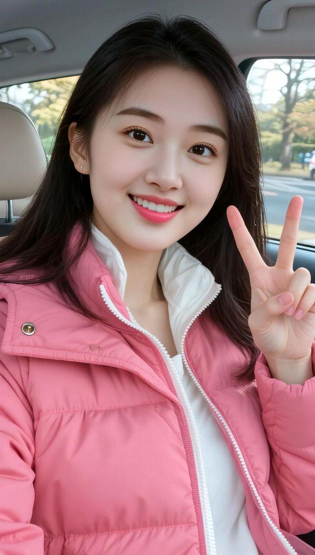 AI粉色系自拍 抖音ai创作 阳光女孩上线