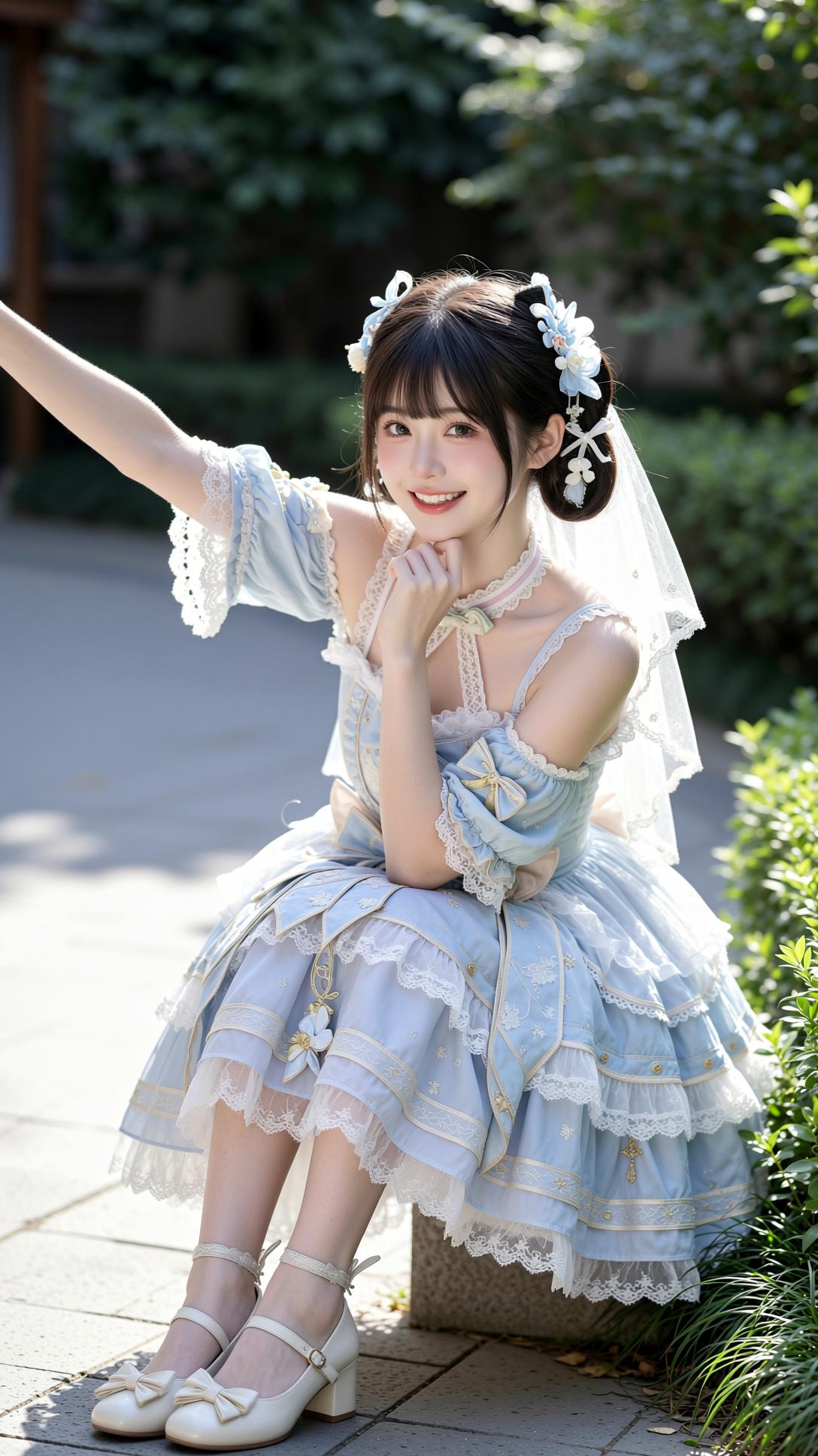 夏日里的蓝白洛丽塔甜妹！直接把温柔焊在身上✨
谁能拒绝从阳光里走出来的蓝白甜妹！