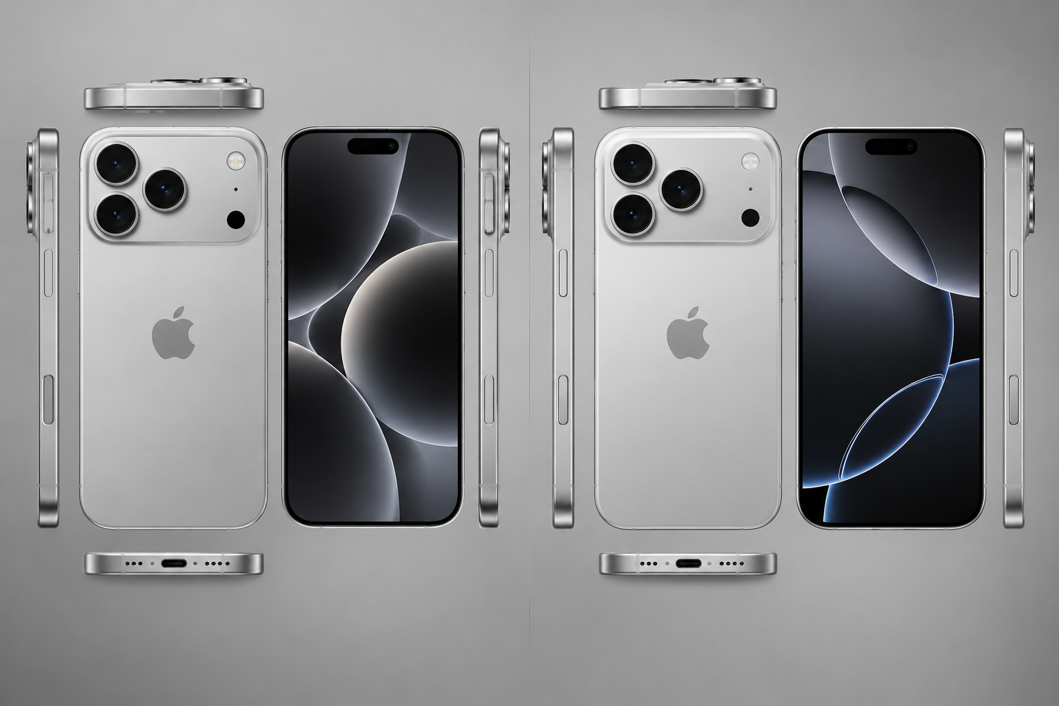 iPhone17Pro和18Pro外观对比其实没啥区别，挺好的。苹果每一代都感觉