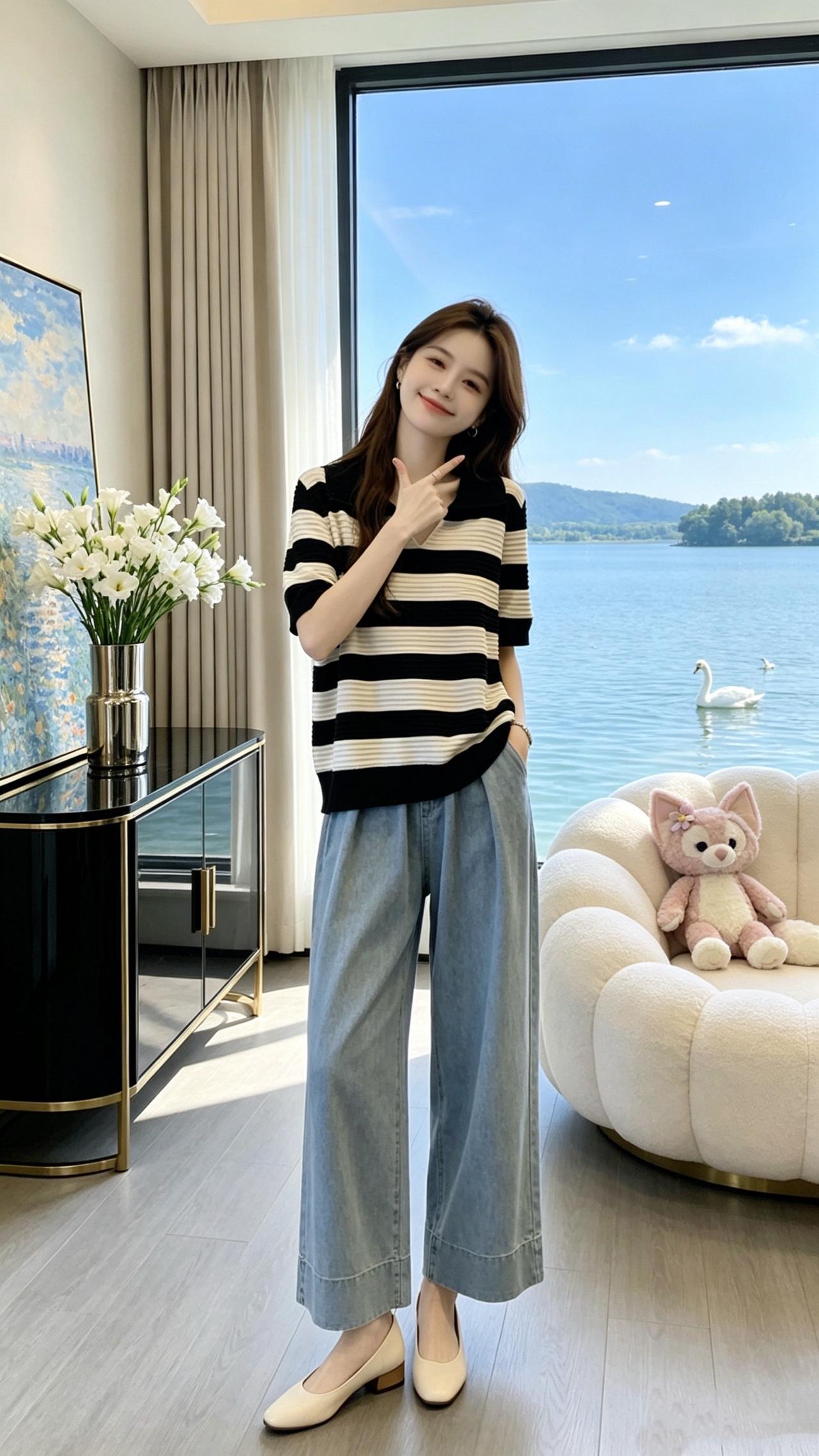 冰丝T恤 洋气小衫 谁穿谁好看 面料柔软舒适