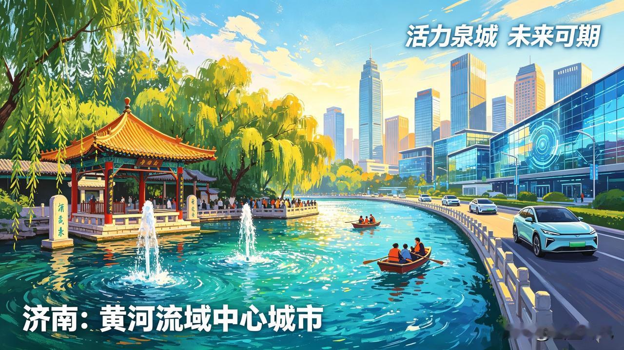 济南难入传统一线，但有实力冲击新一线。
 
2025年济南GDP达1.42万亿，