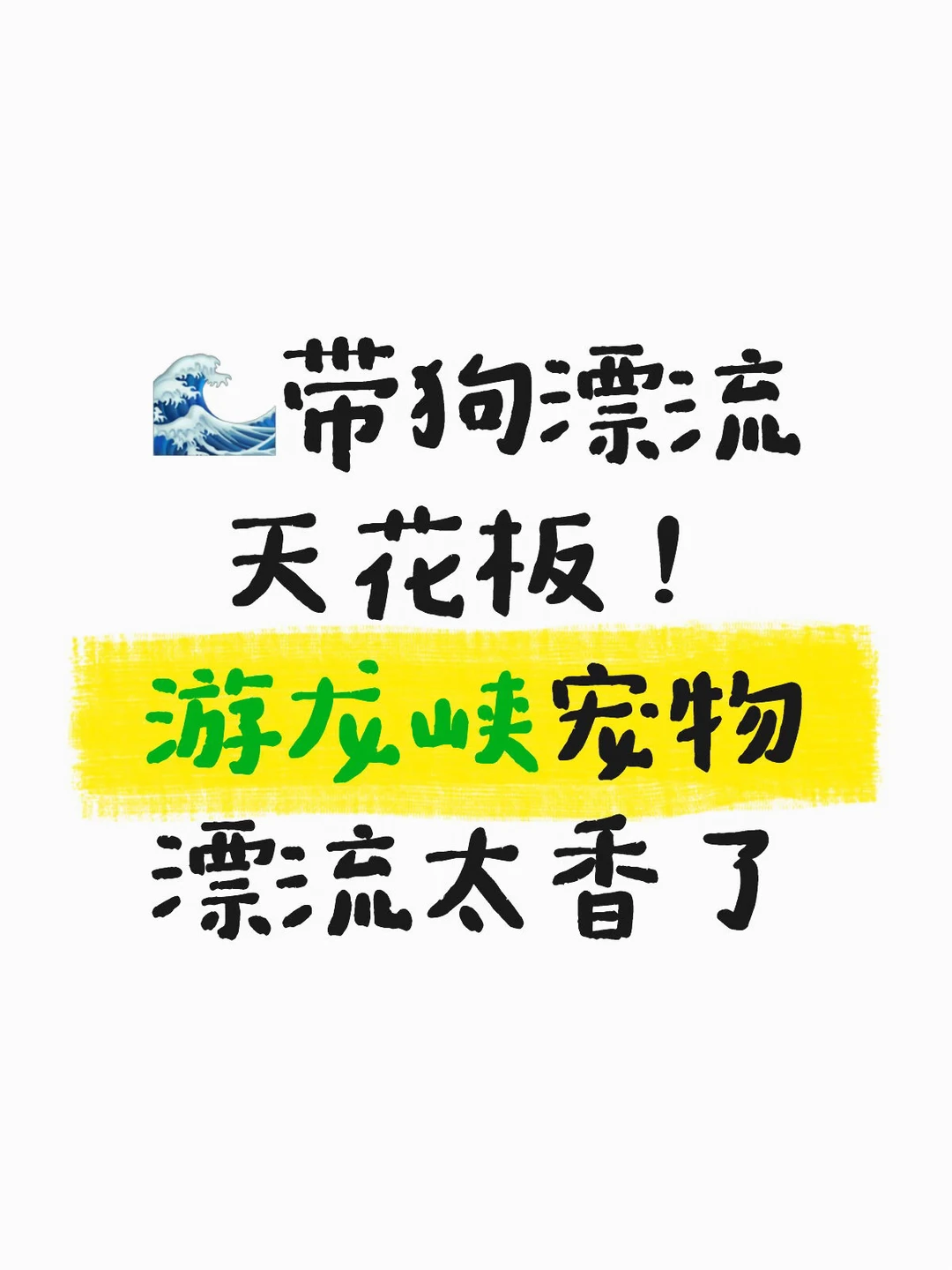 带狗漂流天花板🌊游龙峡宠物漂流太香了