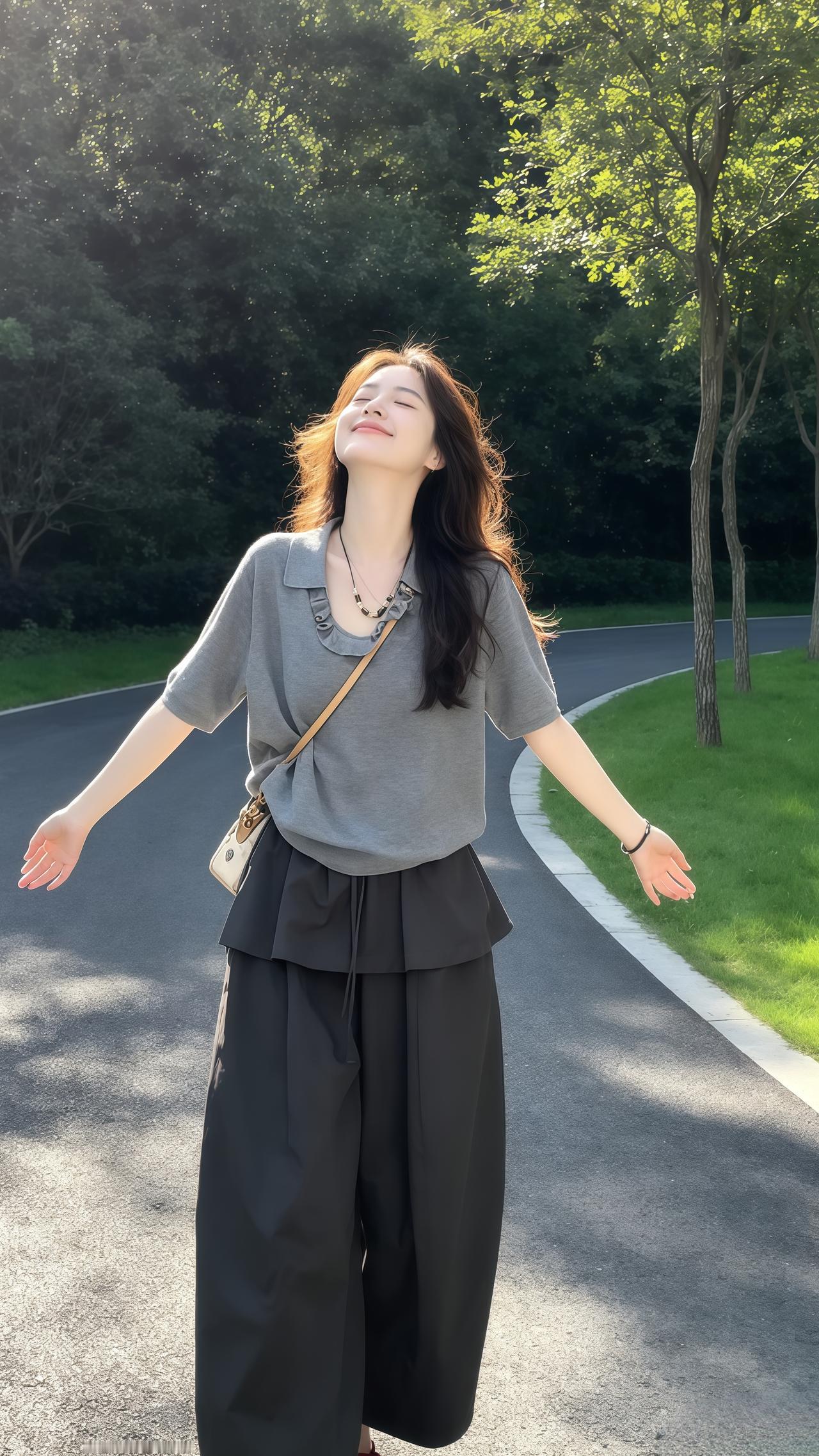 松弛感宽松套装 韩系穿搭穿搭 ootd穿搭 舒适透气又凉快