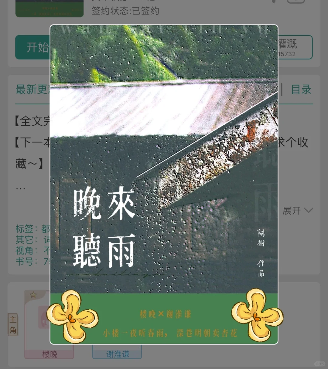 No.89 晚来听雨 作者：词树