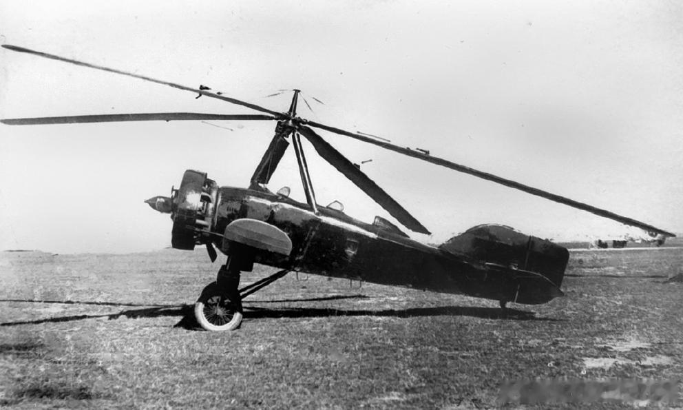 1932年莫斯科中央机场的ЦАГИ А-4旋翼机。该机1932年11月6日首飞，