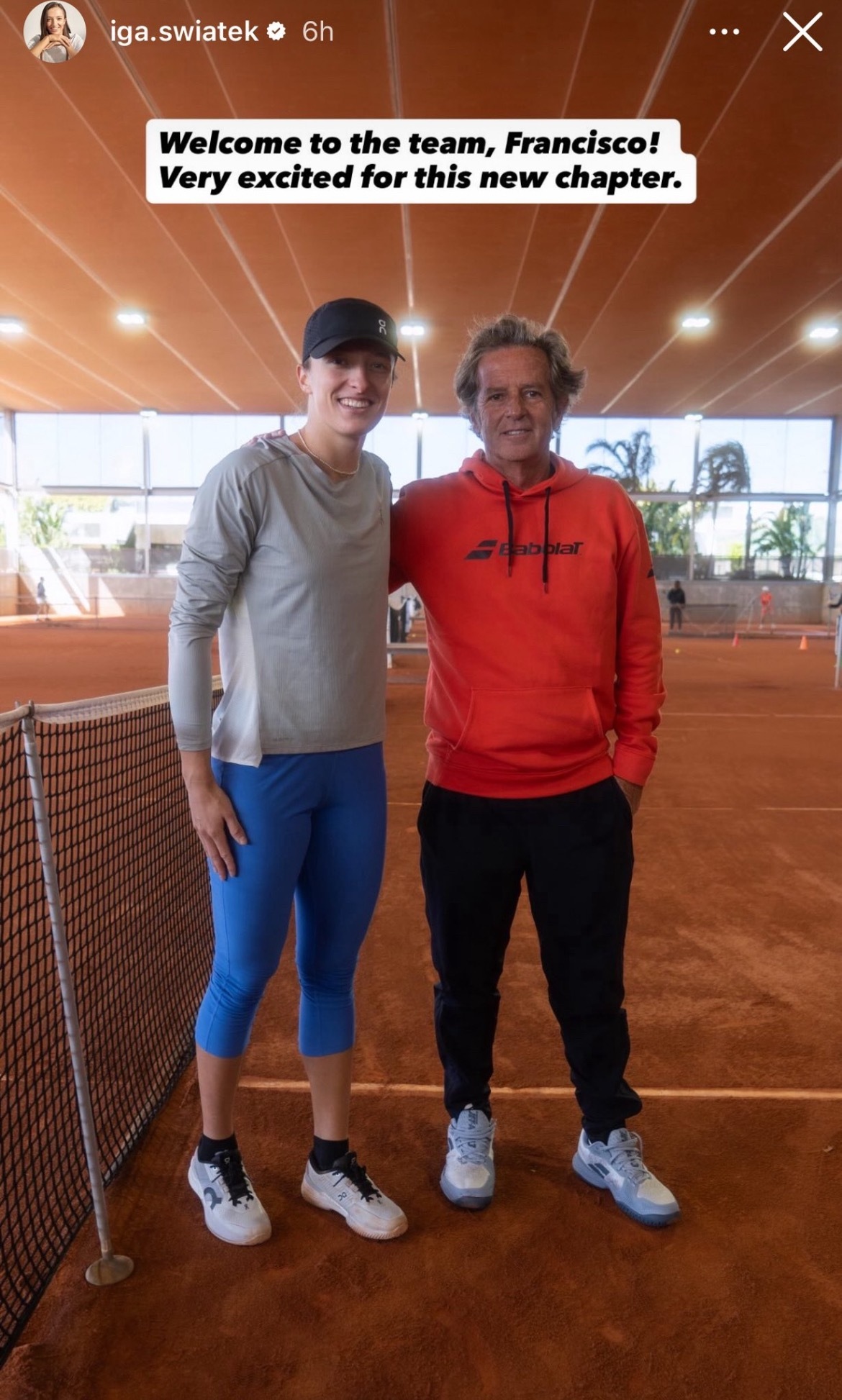 网球talking大会 伊加·斯瓦泰克已将弗朗西斯科·罗伊格纳入其教练团队。他之