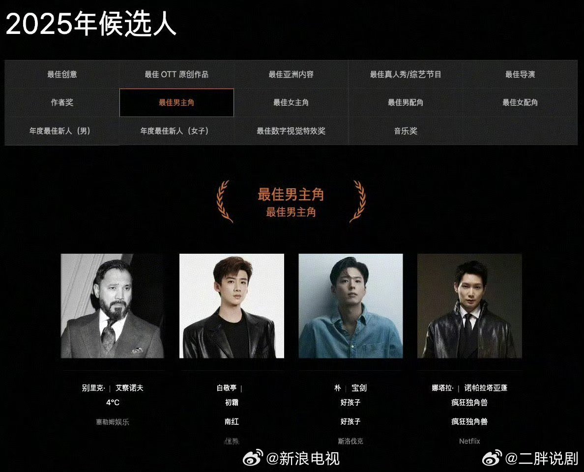 恭喜白敬亭凭借《难哄》入围亚洲内容大赏最佳男主角！亚洲电视大赏太有眼光了！白鹿白