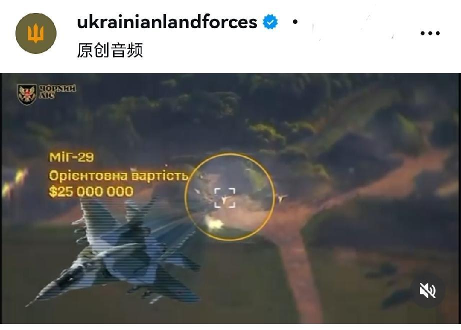 乌克兰国土防御部队在其官方社媒上称，敌方的一架米格-29战斗机和潘西尔-S1防空