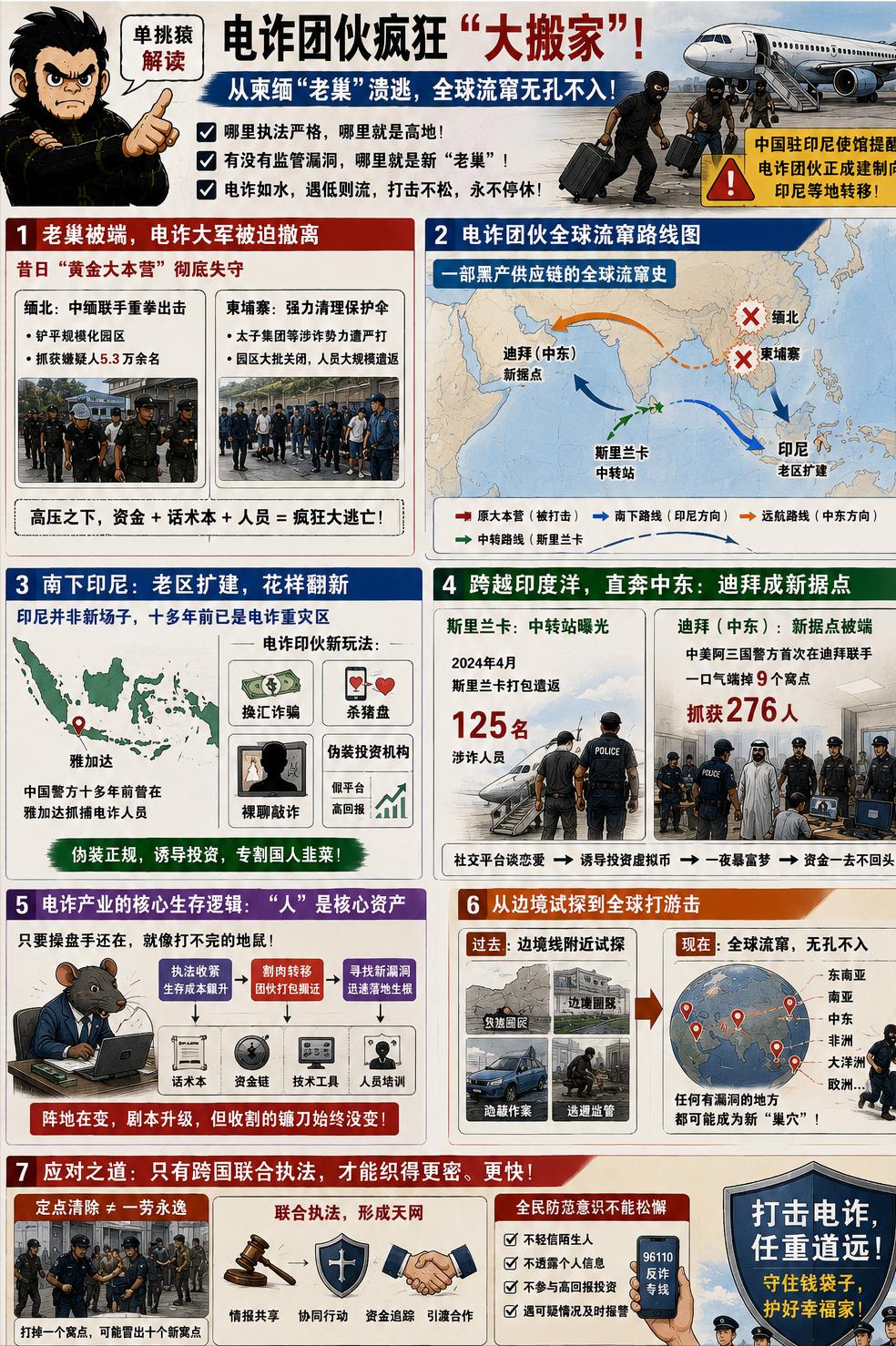最近电诈团伙正在疯狂“大搬家”。

2026年5月27日，中国驻印尼大使馆发布重
